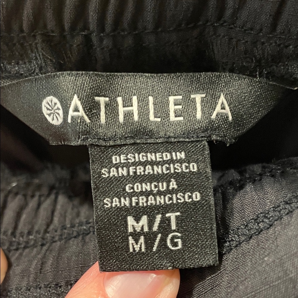 Athleta Women's Elegant Black Wide-Leg Pants - Picture 2 of 9
